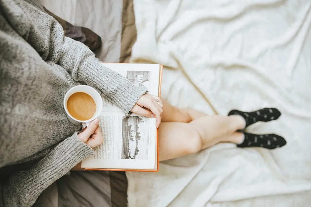 Photo Coffee and book